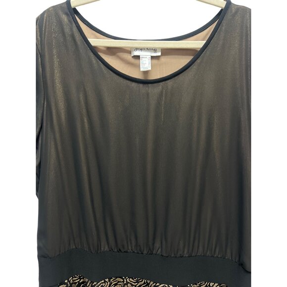 Joseph Ribkoff NWT Black with Gold Brocade Blouse Dress - Picture 3 of 9